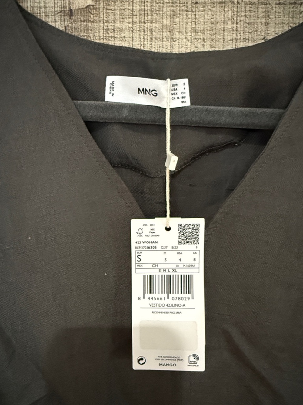 Mango Army Green Maxi Tie-Waist Dress - Picture 2 of 5